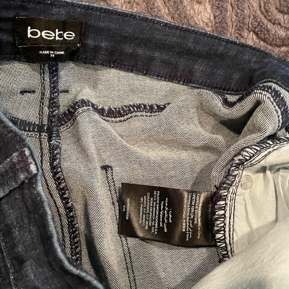 BEBE Jeans: Legging style/ Dark blue/ Size: 30/ 10 US/high rise - Picture 4 of 6